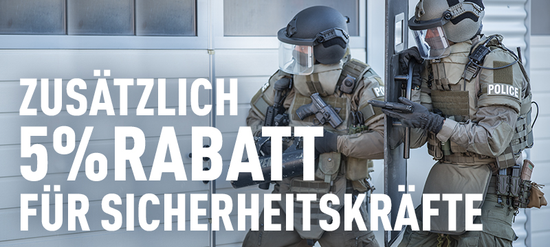 Rabattaktion für Sicherheitskräfte